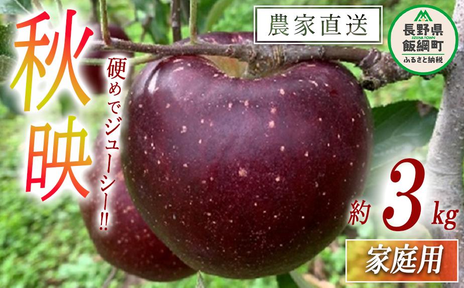 
            りんご 秋映 家庭用 3kg ファームトヤ 沖縄県への配送不可 2025年10月上旬頃から2025年10月下旬頃まで順次発送予定 令和7年度収穫分 信州 果物 フルーツ リンゴ 林檎 秋映 りんご3兄弟 長野 11000円 予約 農家直送 長野県 飯綱町 [1419]
          