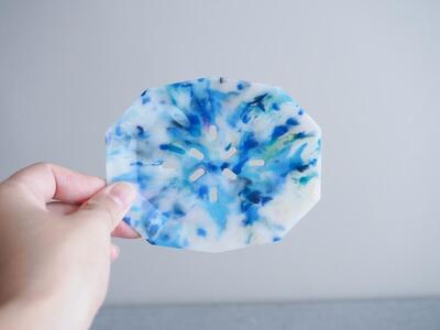 【色おまかせ(青系)】【セット】歯ブラシスタンド&ソープディッシュ 材料回収地域:口永良部島(鹿児島県)