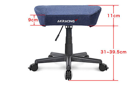 AKRacing Premium Denim＋AKRacing Footrest Denim（ヘッドレスト・ランバーサポート付き）【2024年5月より順次発送】