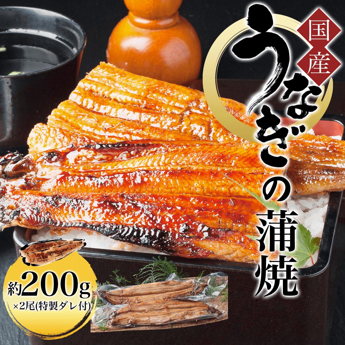 【ふるさと納税】 国産うなぎの蒲焼 約200g×2尾(特製ダレ付) ふるさと納税 鰻 うなぎ 蒲焼 国産 京都府 福知山市 FCAW005