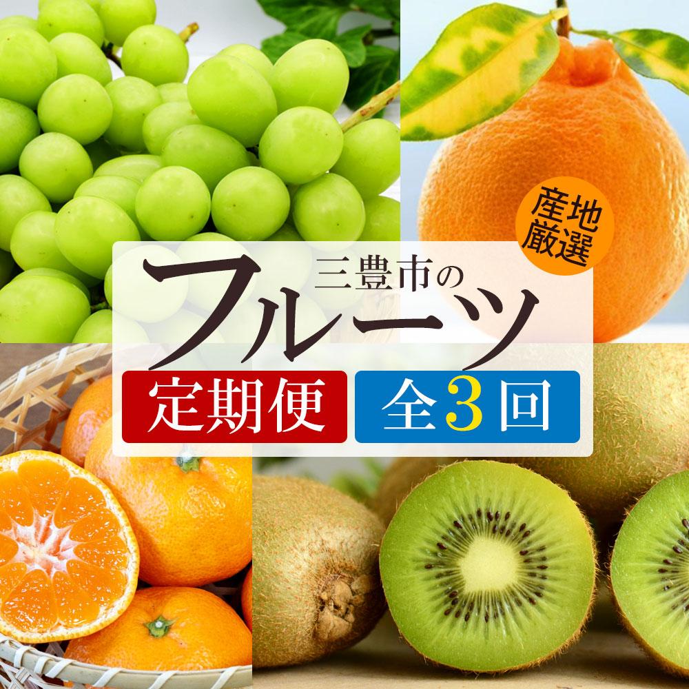 M64-0122_【ふるさと納税】【3回定期便】シャインマスカットと グリーンキウイ・旬のフルーツ (香緑)