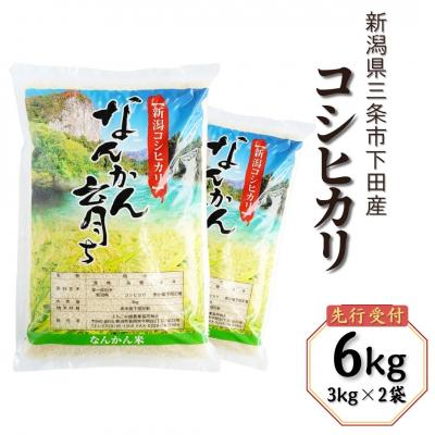 ふるさと納税 三条市 新米 先行受付 コシヒカリ 6kg (3kg×2袋)  令和7年産 新潟県三条市 【010S384】
