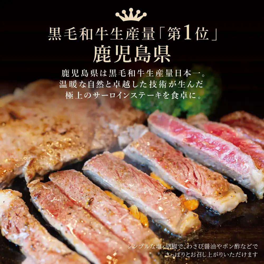 【鹿児島県産】 黒毛和牛 サーロインステーキ 約360g（180g×2） 4等級以上 サーロイン BBQ 焼肉 バーベキュー キャンプ 国産 和牛 牛肉 お肉ギフト 贈答 冷凍 スターゼン 南さつま市