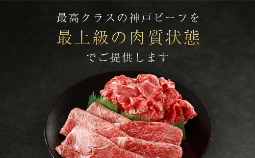 神戸ビーフ うす切り600g・切り落とし肉500gセット 合計1100g【配送不可地域：離島】 AS8D26-ASGS3