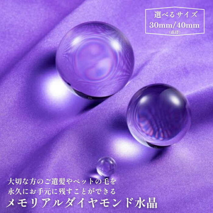 【ふるさと納税】メモリアルダイヤモンド水晶 直径30mm 40mm