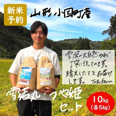 ふるさと納税 小国町 令和8年産新米先行予約　山形県小国町産　つや姫・雪若丸　食べ比べセット　精米(各5kg)　東部開発