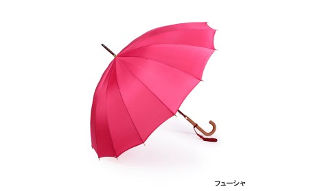 【前原光榮商店】婦人用雨傘 トラッドクラシコ〈手元：ヒッコリー〉名入れ可(カラー：フューシャ）