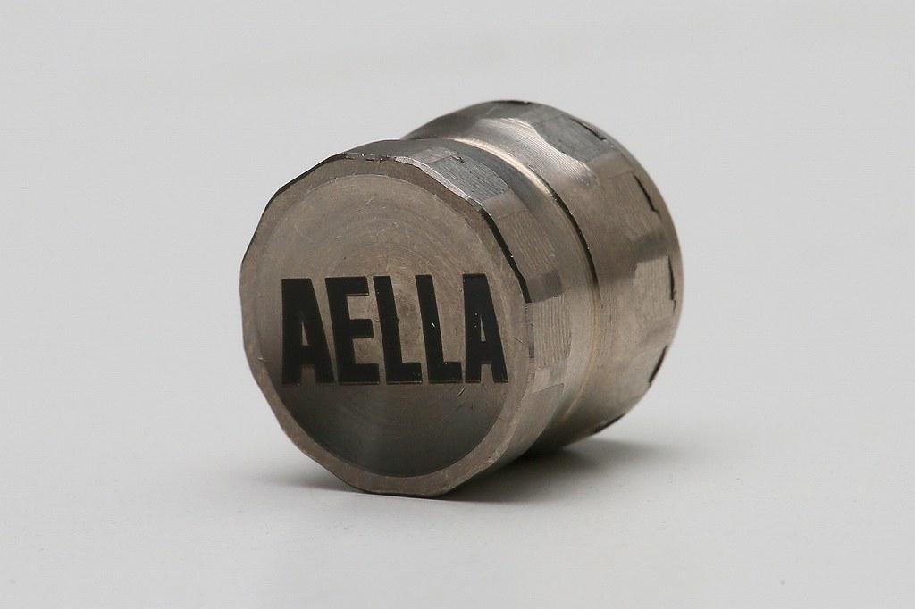 【AELLA】チタンエアバルブキャップショートタイプ　チタン素地色　AE-74022　2個セット 261009_A-US002