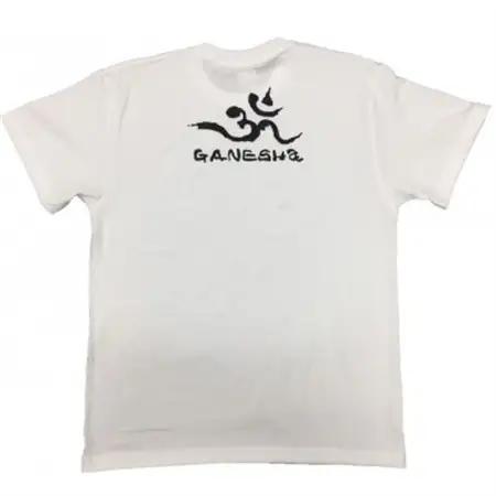 手描きTシャツ 仏画 ガネーシャ 白 (半袖 XLサイズ)【1615512】