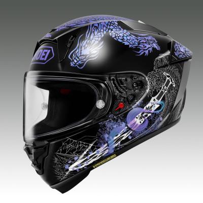 ふるさと納税 稲敷市 SHOEI【X-Fifteen OROCHI (BLACK/BLUE)】XL PFSチケット付き