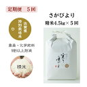 【ふるさと納税】【定期便5回】特別栽培米さがびより 精米 4.5kg（計22.5kg）：B535-006