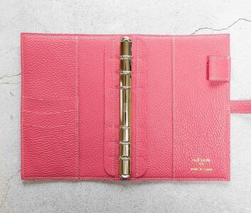 maf pinto (マフ ピント) システム手帳 ピンク ADRIA LINE バイブル B6 レザー 本革 日本製