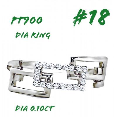 ふるさと納税 笛吹市 PT チェーンリンクリングDIA0.1CT RADR-6937DI-P #18