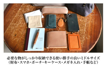 帆布トートバッグMサイズ サンドベージュ×選べる本革持ち手６色　コニャック(琥珀色)[AQAY239] トートバッグ