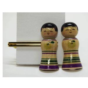 「こけス」ネクタイピン＆帯留め(緑りんご)【1238405】