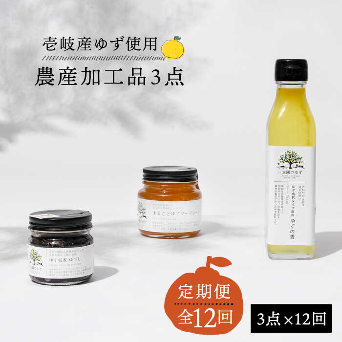 【ふるさと納税】【全12回定期便】壱岐のゆずを使用した農産加工品セット [JBO067] 100000 100000円 10万円