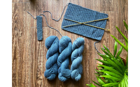 横浜藍毛糸300g〔Blue100g×3かせ〕 APC0003