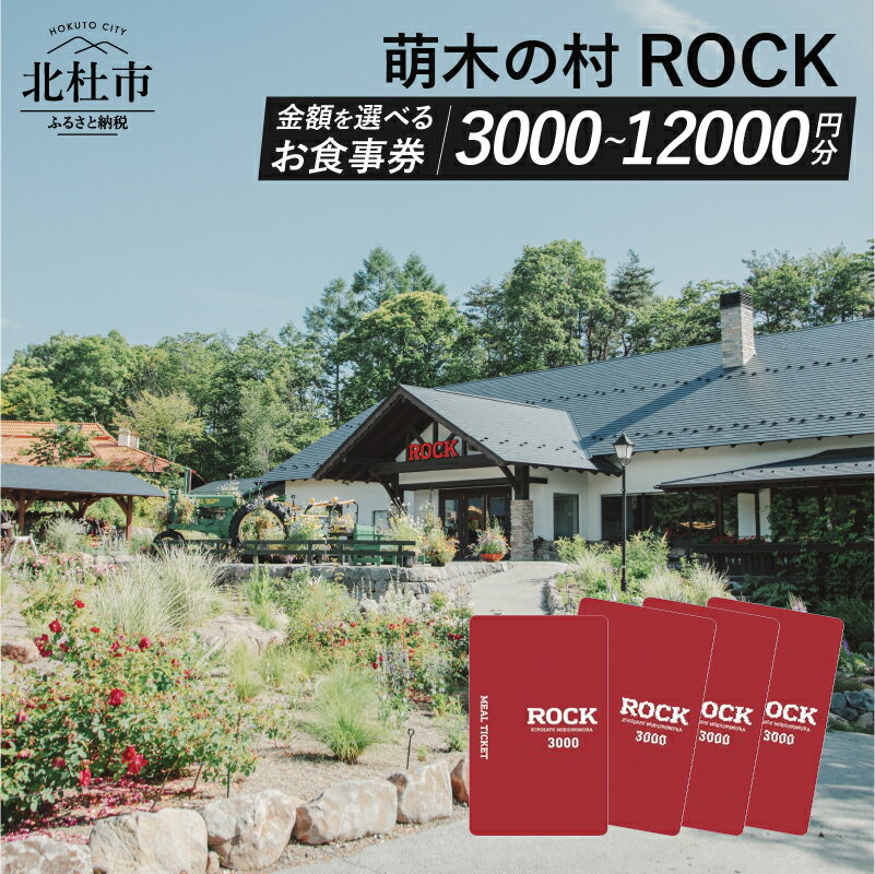 【ふるさと納税】 お食事券 クーポン券 レストラン 萌木の村 ROCK 選べる金額 3000円～12,000円 カレー ビーフカレー クラフトビール ご利用券 山梨県 北杜市 清里 体験 送料無料 10000円 10000 1万円
