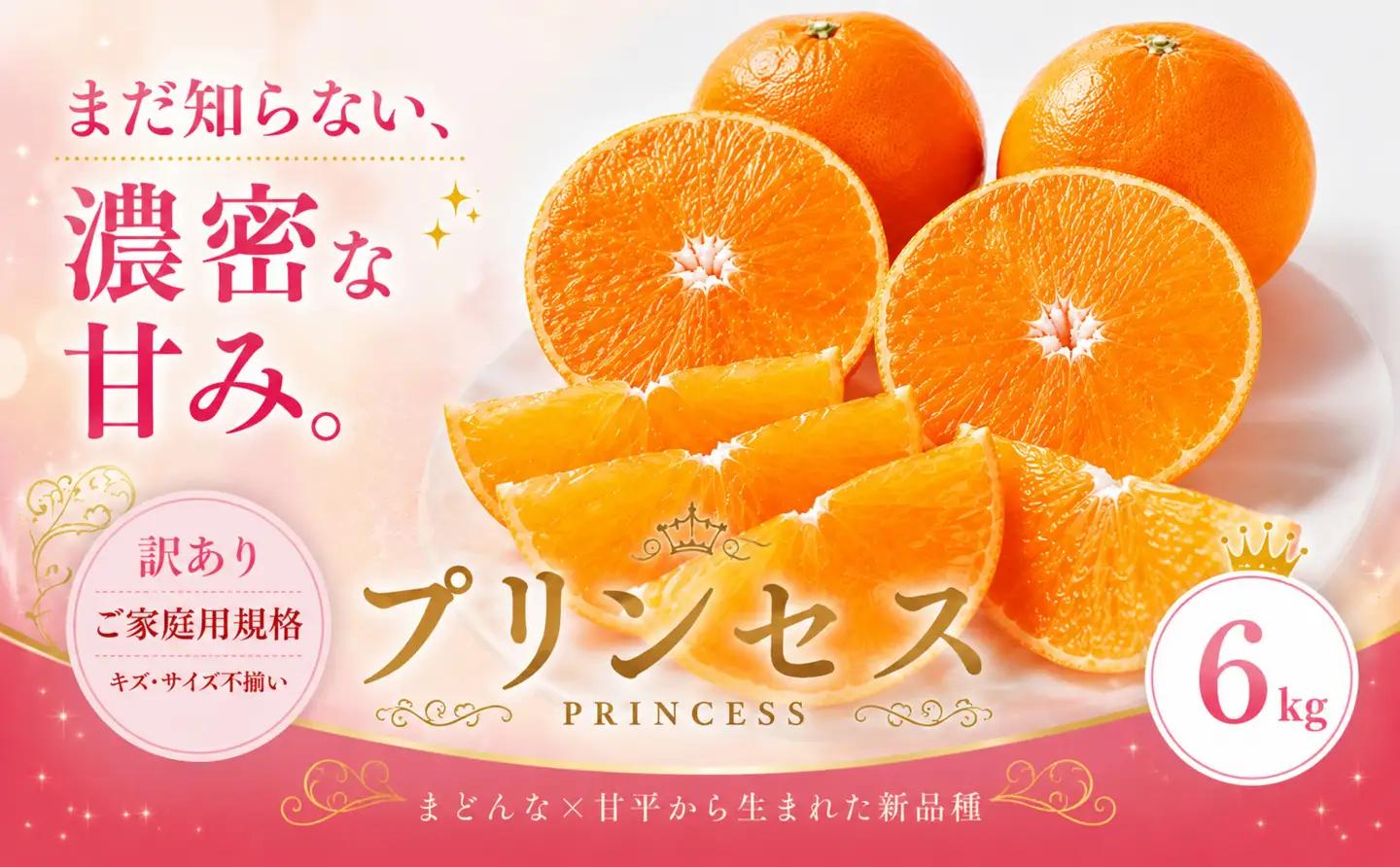 ＜訳あり 愛媛県産プリンセス 合計約6kg＞『2027年2月下旬～3月下旬迄に順次出荷予定』 幻の柑橘 希少種 甘い あまい 果汁 果物 くだもの フルーツ みかん オレンジ 柑橘 人気柑橘 特産品 株式会社OSN 愛媛県 西予市 【常温】OOS0032