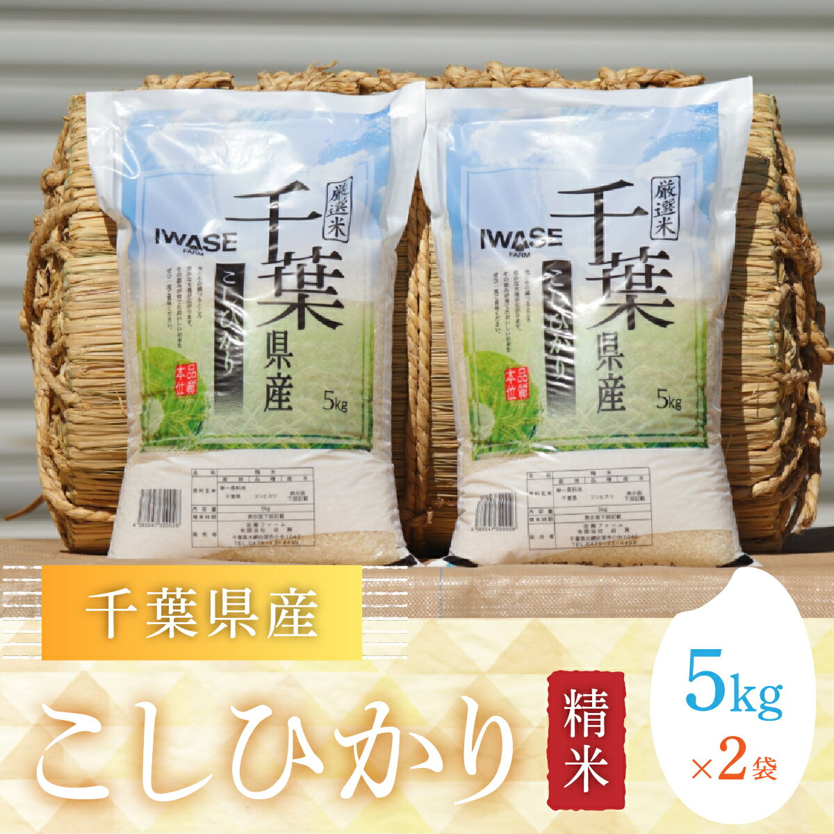 【ふるさと納税】令和6年産 千葉県産コシヒカリ(精米)10kg[5kg×2袋] お米 10kg 千葉県産 大網白里市 コシヒカリ 米 精米 こめ 送料無料 G001