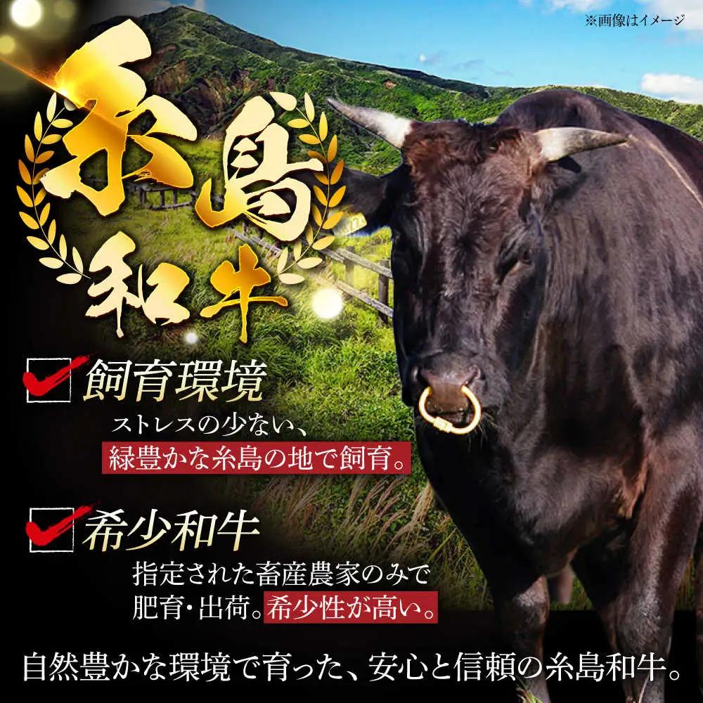 【全3回定期便】【月限定40個】 糸島牛 赤身 スライス（モモ・ウデ） 500g 糸島市 / トラヤミートセンター [AJD010]