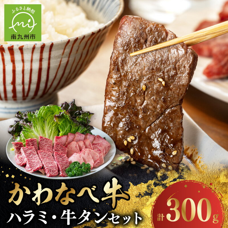 【ふるさと納税】数量限定! かわなべ牛 ハラミ 牛タン 各 150g セット 牛肉 お肉 肉 希少部位 4等級 以上 黒毛和牛 和牛 タン 南九州市産 国産 食品 食べ物 焼肉 お取り寄せ お取り寄せグルメ ギフト 贈答 熨斗対応可 鹿児島県 南九州市 送料無料