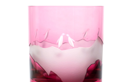 浅草切子 aquatic「Penguin Couple 金赤」_0012-073-T07