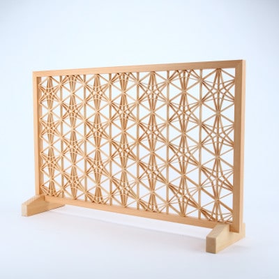 縁起組子アートパネル　りんどう