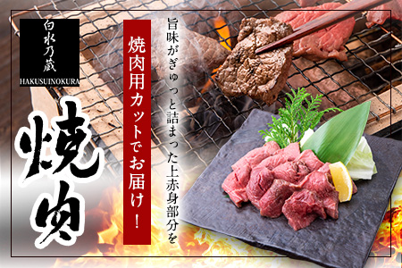 あか牛 赤身焼肉用 1kg (250g×4個) 白水乃蔵《60日以内に出荷予定(土日祝除く)》あか牛 あかうし 赤牛 焼肉 冷凍 小分けパック