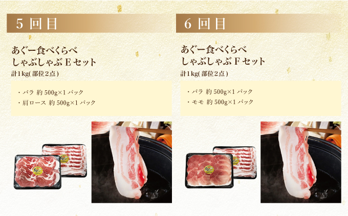 【年6回】あぐー食べくらべしゃぶしゃぶセット定期便 TE010