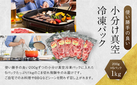 【訳あり】A5 飛騨牛 切り落とし1kg | 牛肉  小分け 訳あり 飛騨牛 岩ト屋 HF001