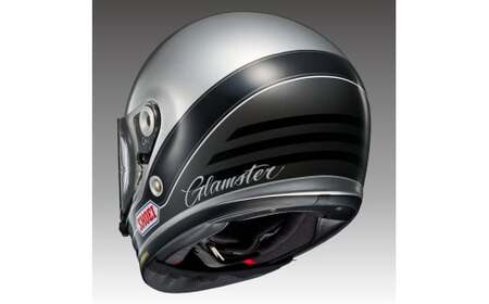 SHOEIヘルメット【Glamster ABIDING (GREY／SILVER)】M フィッティングチケット付き｜フルフェイス バイク ツーリング レトロ ネオクラシック グラムスター アバイディン