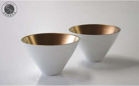 ARITA PORCELAIN LAB (アリタポーセリンラボ) ゴールド ペア小鉢小飯碗 有田焼 モダン スタイリッシュ A55-165 