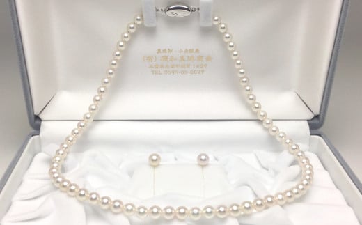 真珠 ネックレス ピアス セットPt900 パール 5.5ミリ ～ 6ミリ アクセサリー ジュエリー 三重県 伊勢志摩 志摩市 アコヤ貝 冠婚葬祭 結婚式 葬式 フォーマル / 老舗の真珠専門店・高品質アコヤ真珠ネックレス・ピアスセット5.5～6.0ミリ