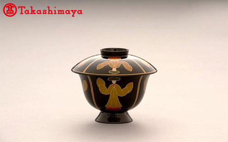 〈山中漆器〉辻　石斎　北大路魯山人写し　唐人椀（からびとわん）【高島屋選定品】 F6P-3254
