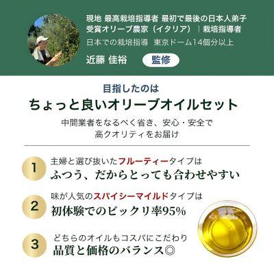 ふるさと納税 袋井市 フルーティー&マイルドスパイシー エキストラバージンオリーブオイルセット 計4点【8月中旬より発送】 |  | 01
