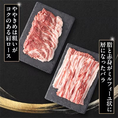 【毎月定期便】茨城銘柄豚肉 常陸の輝き しゃぶしゃぶセット(ローズ・肩ロース・バラ)1.2kg全6回【配送不可地域：離島・沖縄県】