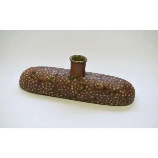 釉彩花入れ 一輪挿し 花瓶 陶芸品《受注制作》花入れ 花びん 花器 オブジェ インテリア 置物 おしゃれ 陶芸 手作り 陶器 装飾品 陶芸作家