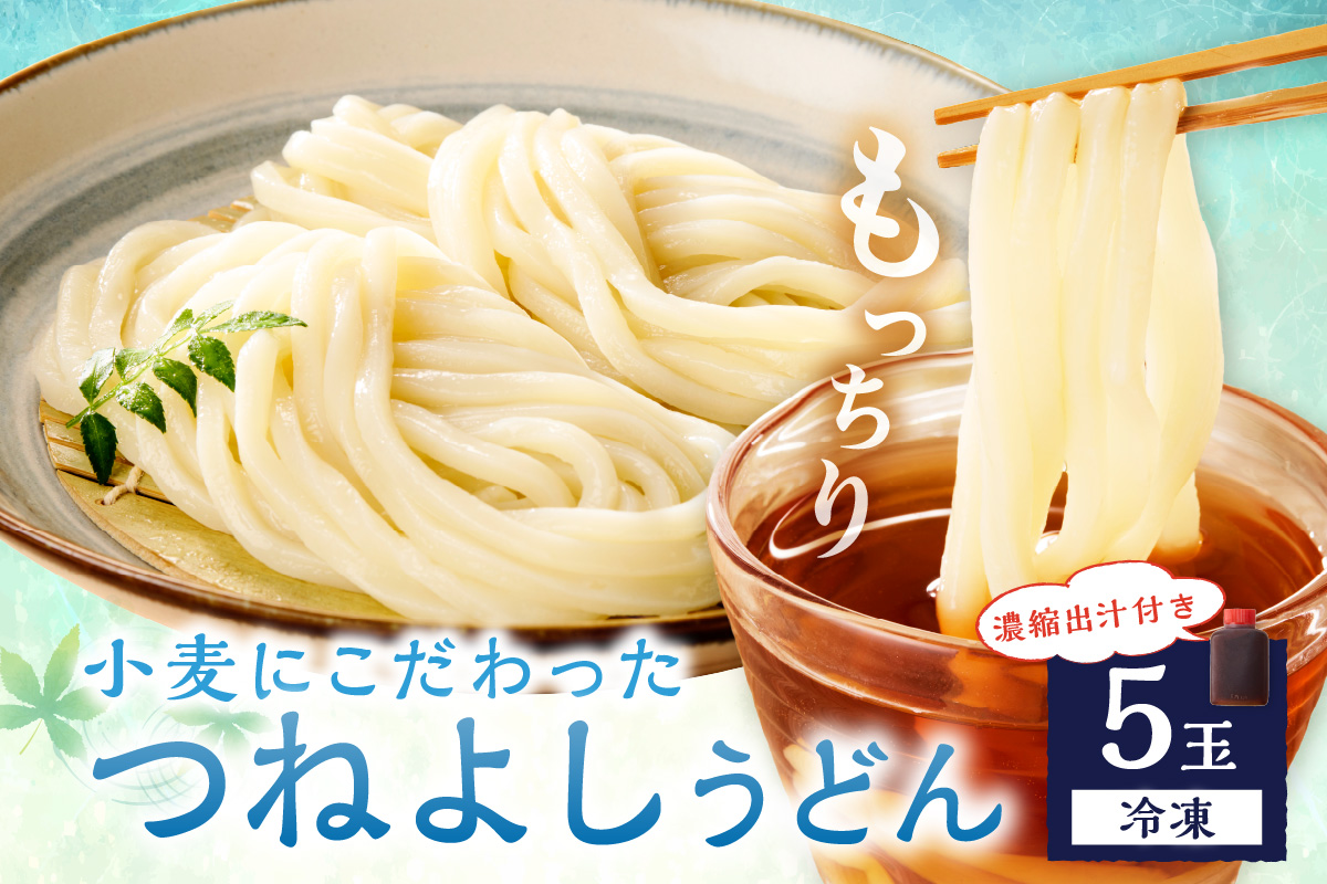 京丹後つねよしの冷凍うどん 5玉入り（5食分） 濃縮出汁付き　KI00028