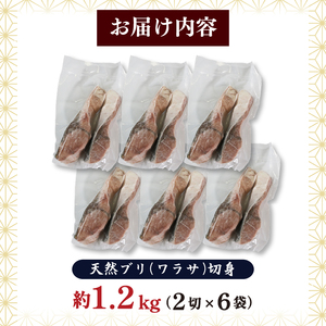 天然 ブリ ワラサ 切身 約1.2kg 2切×6袋 冷凍 小分け 鰤 ぶり 切り身 鰤 天然ぶり 鰤 小分け 鰤 ぶり 天然 ぶり 冷凍ぶり 鰤 ぶり切り身 鰤 鰤 ぶり 切り身 鰤 天然ぶり 鰤 ぶ