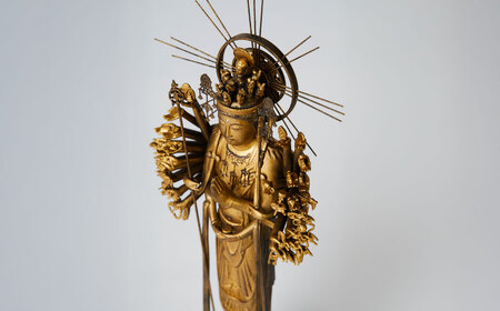 TanaCOCORO[掌] 千手観音～慶派～ | 仏像 守護神 風水 金運 開運 厄除け 本格 仏教 高級 アート デザイン お守り 縁起物 美術 インテリア雑貨 プレミアム 置物 家庭用 東松山イス