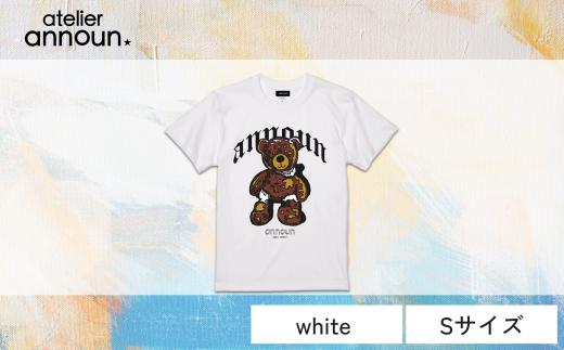 ANNOUNオリジナルTシャツ【Bear T（white Sサイズ）】| Tシャツ アート アトリエ アンノウン オリジナルTシャツ 就労支援B型 クオリティー株式会社 福祉 アパレル 埼玉県 草加市