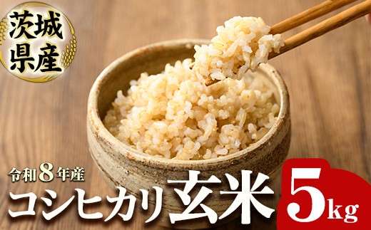 
                  茨城県産 R8年産 コシヒカリ玄米 5kg 米 お米 こめ コメ 玄米 茨城 ご飯 国産米 令和8年 令和8年産 【有限会社桂農産】【ho1806】
                