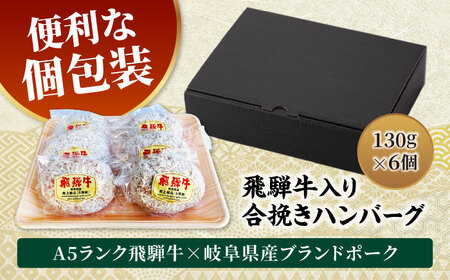 飛騨牛入りハンバーグ6個 飛騨牛【マルゴー】 [MBE071]