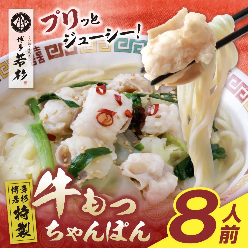 Y61-132 博多若杉もつちゃんぽん　8食セット ちゃんぽん