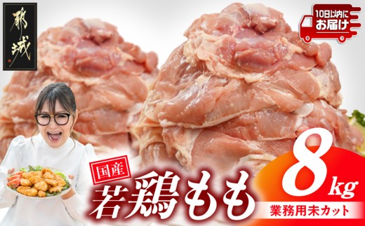 
                  【業務用】国産若鶏もも肉8kg≪みやこんじょ特急便≫〔33-004-8kg-Q〕_(都城市) 鶏肉 国産若鶏 業務用 もも肉 大容量
                