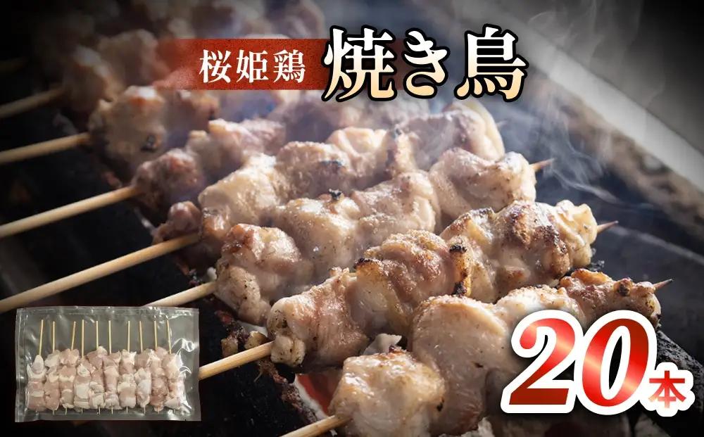 桜姫鶏 焼き鳥（20本入り） 焼き鳥 冷凍 バーベキュー 肉 国産 富山県 氷見市