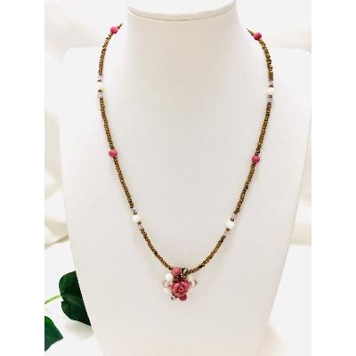 ふるさと納税 小山市 天然石バラのネックレス |  | 02