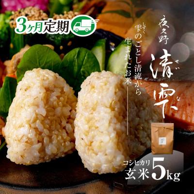 ふるさと納税 福知山市 【毎月定期便】京都夜久野産　清雫(せいな)コシヒカリ 玄米5kg全3回