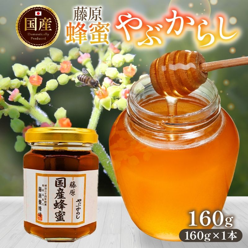 【ふるさと納税】藤原国産蜂蜜 やぶからし 160g はちみつ ヤブカラシ 国産 単花蜜 朝しぼり 完熟 ハチミツ パン 菓子 トースト ホットケーキ ヨーグルト 調味料 隠し味 お取り寄せ ポリ容器 常温 常備 送料無料 藤原養蜂場 岩手県 盛岡市